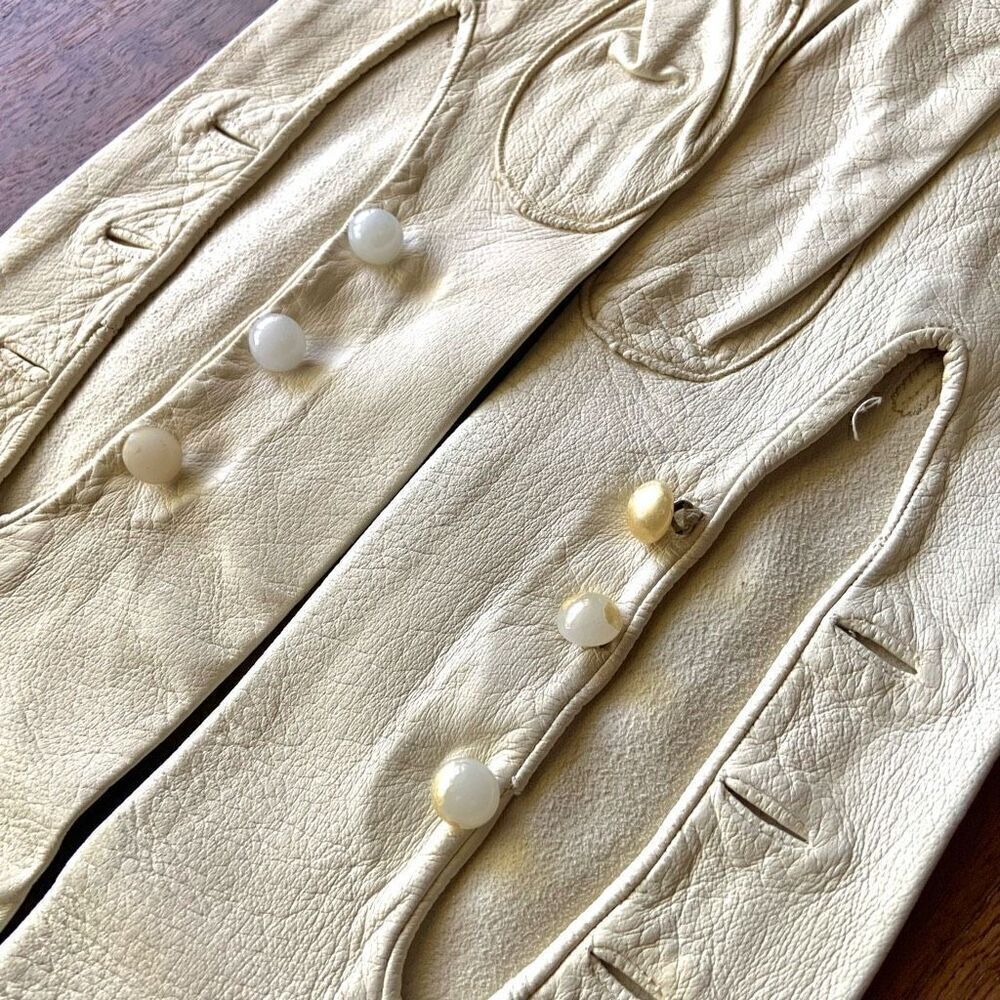 VINTAGE Long Kidskin Gloves - Picture 5 of 10